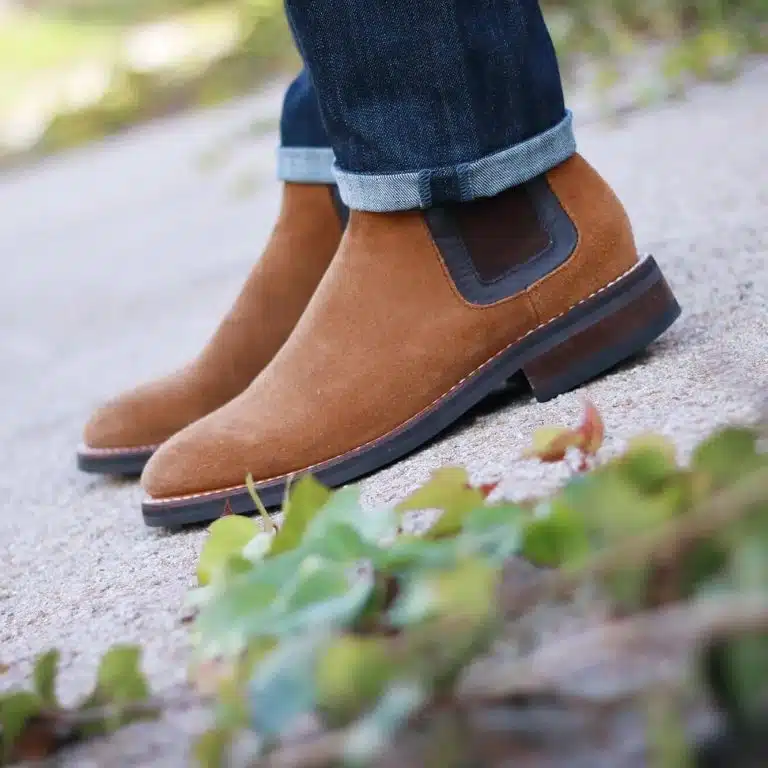 Men Chelsea Boots Buckle Side Shoes Casual Street Men Western Boots