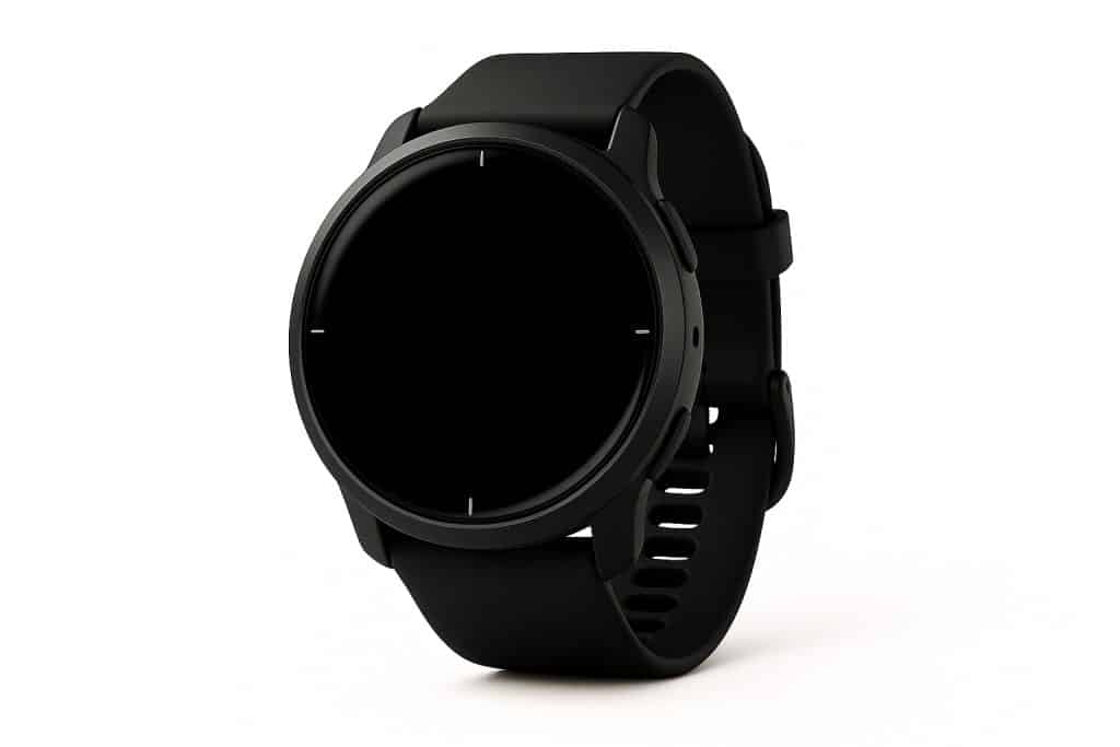 A black Garmin Venu 3 against white background.