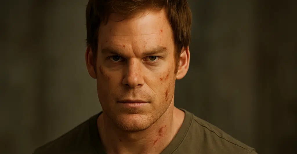 A close-up of the main character from the TV Show Dexter.