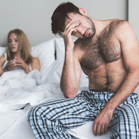 A man refuses to talk to his wife
