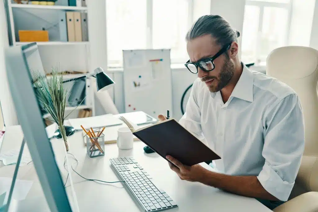 A man that is busy with his work