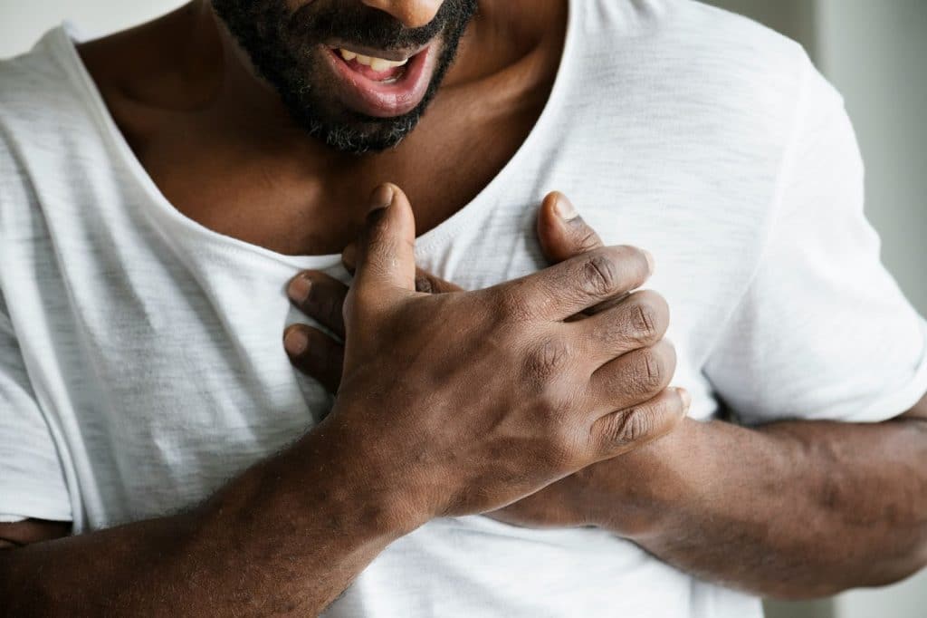 Man having a heart attack 