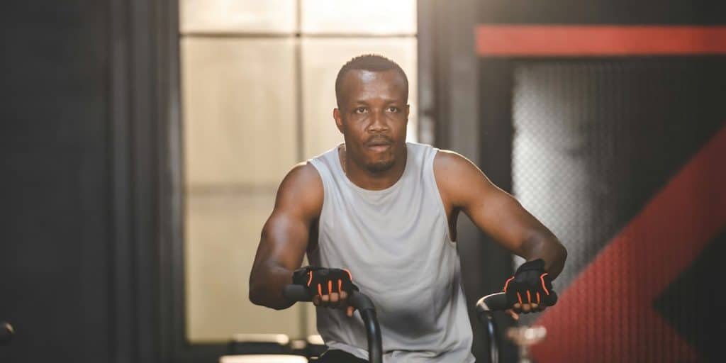 A man hitting the gym