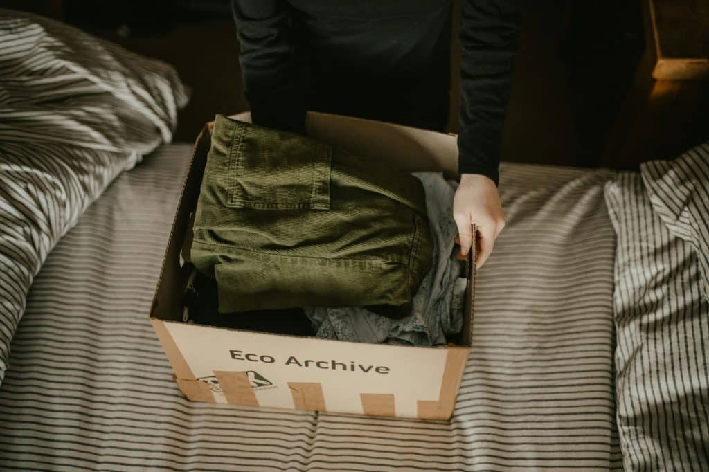 A cargo pants in the box.