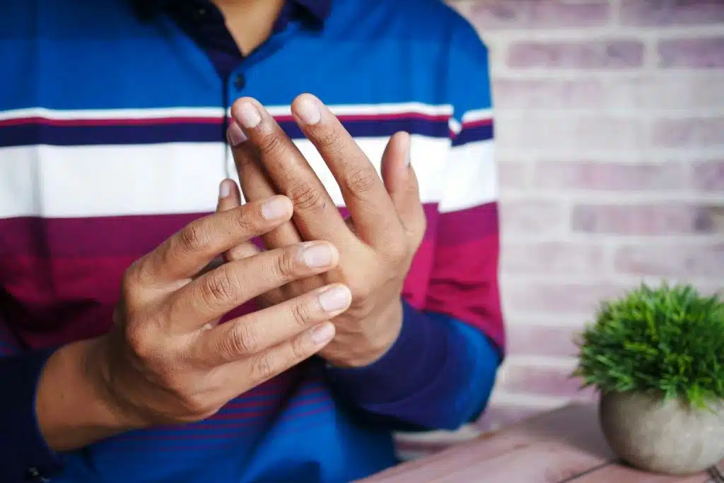A man having a joint pain