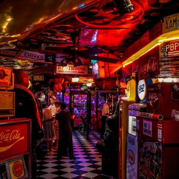 An arcade filled with retro games.