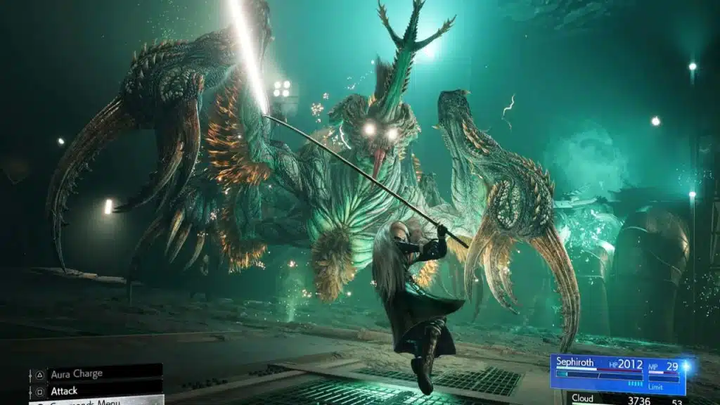 A screenshot of the new Final Fantasy VII.