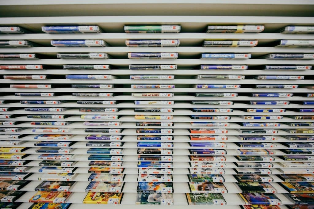 A section that has full of cd games.