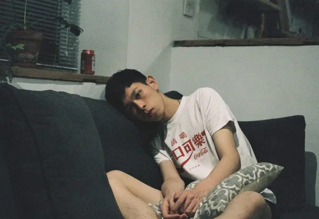 A man staring nowhere