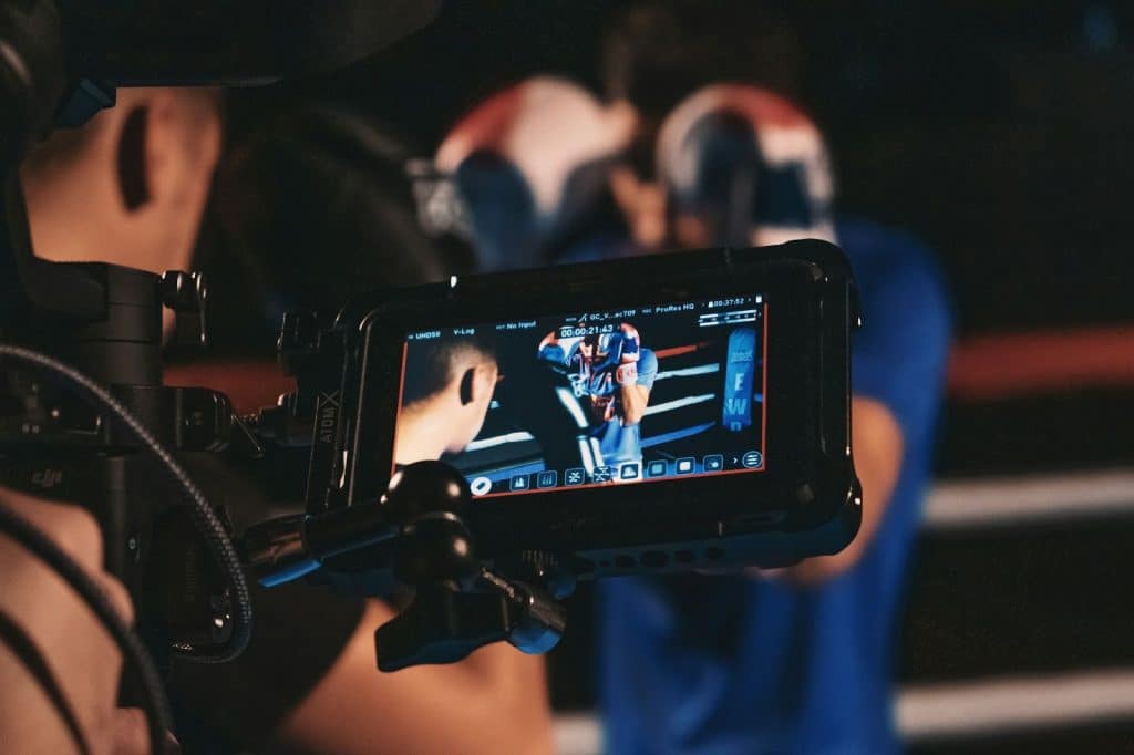 A boxer getting a photoshoot