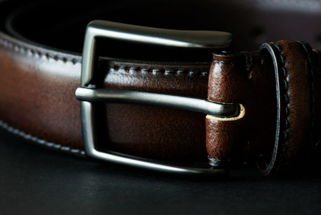 A close-up picture of belt.
