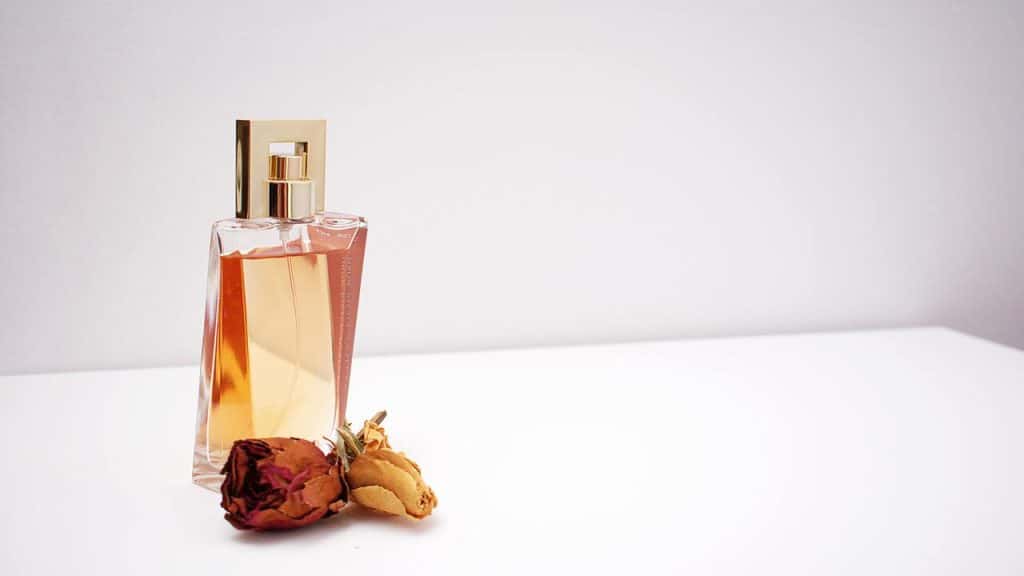 A bottle of perfume.