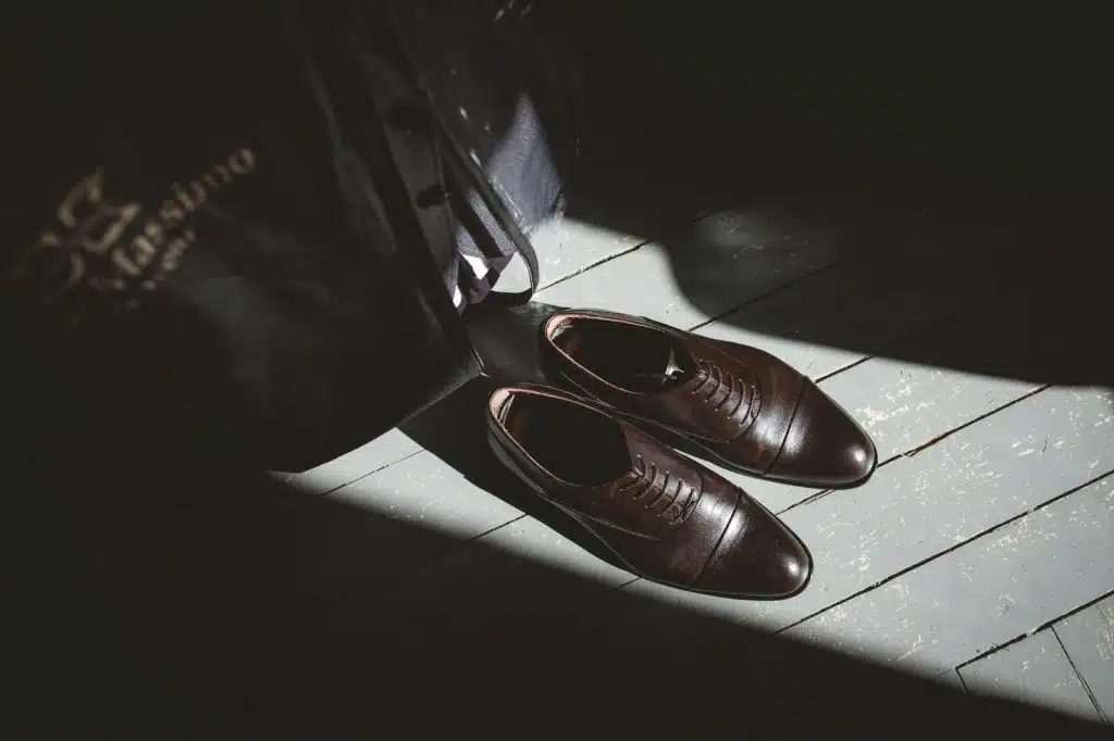 A picture of a polished shoes.