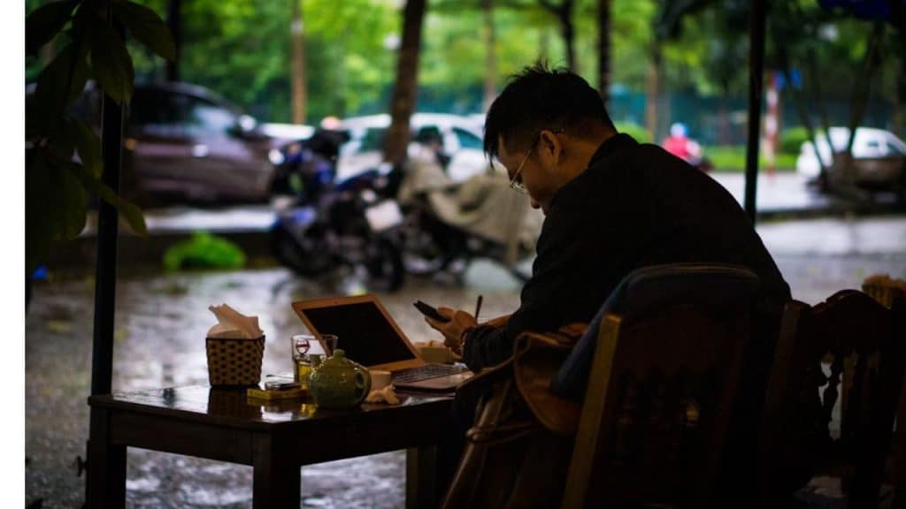 Man journaling in solitude, cultivating self-awareness and personal clarity.