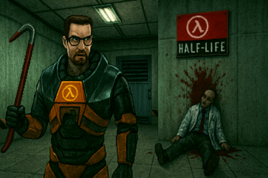 An image of showing the game Half-life.