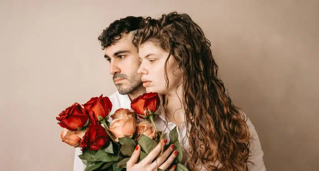 A couple that looks serious