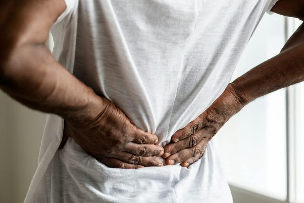 A man having a backache