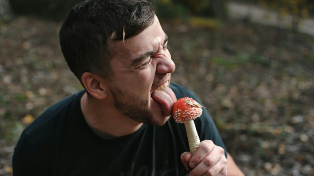 A man with awful expression.