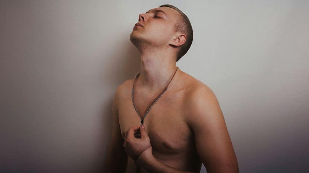 A man having a shortness of breath.