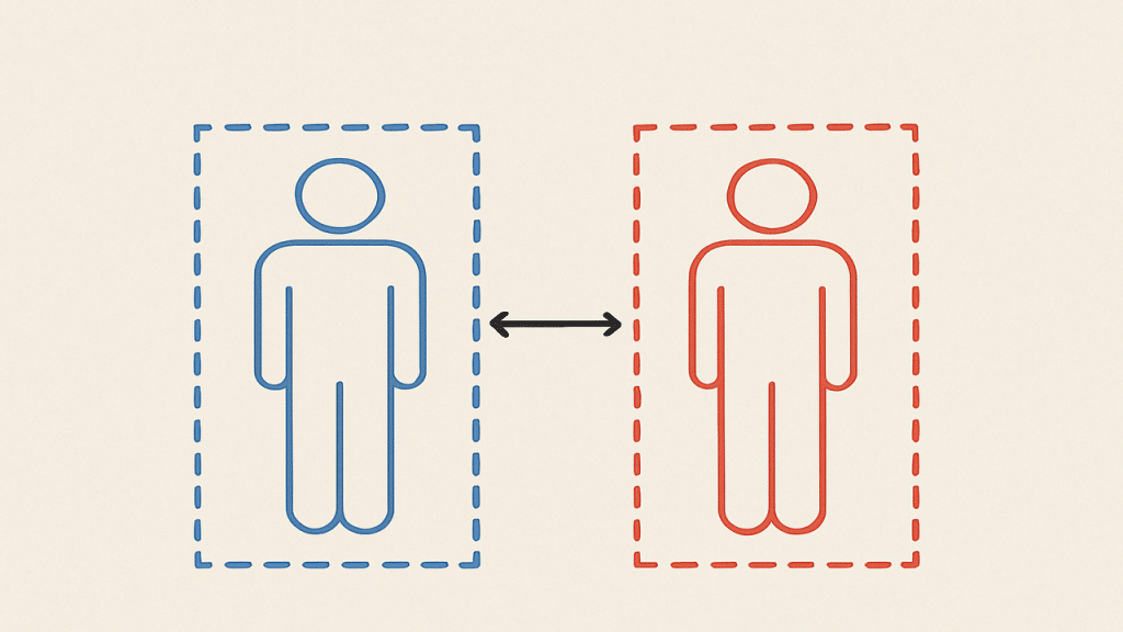 An image depicting boundaries between two people.