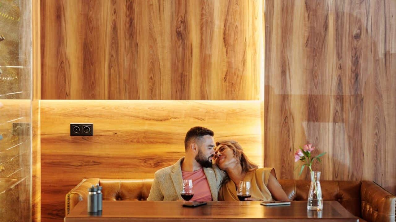 Couple enjoying time together with phones set aside, prioritizing connection