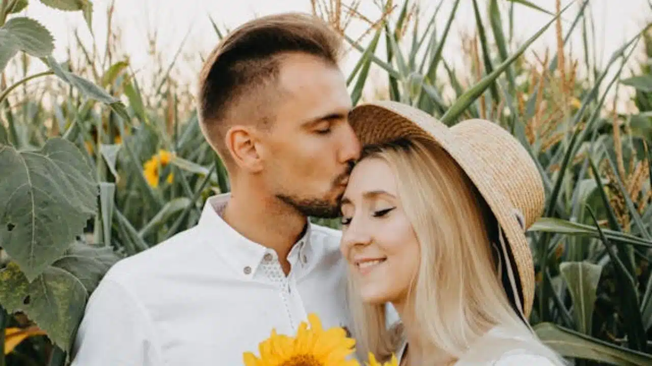 A mature couple enjoying mutual respect and emotional connection outdoors.
