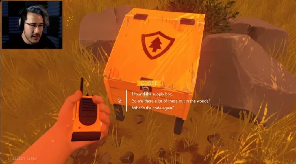 A youtuber playing the game firewatch.