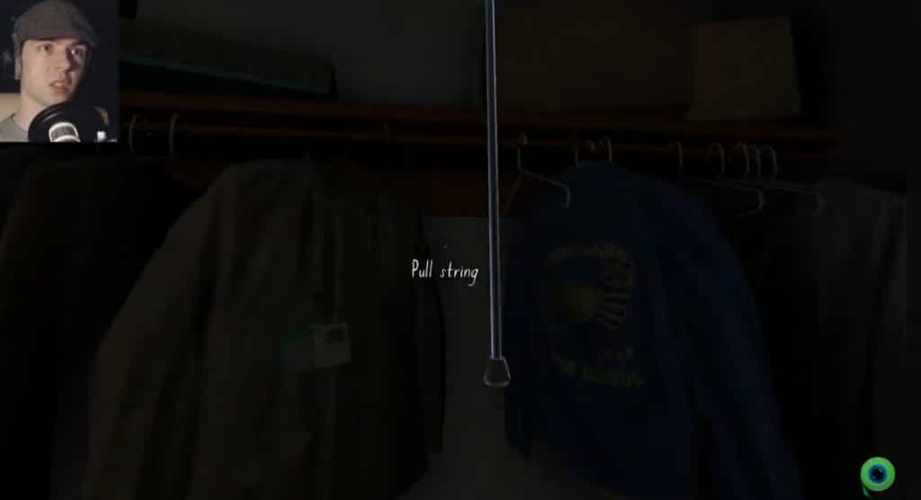 A picture of a man playing the game.