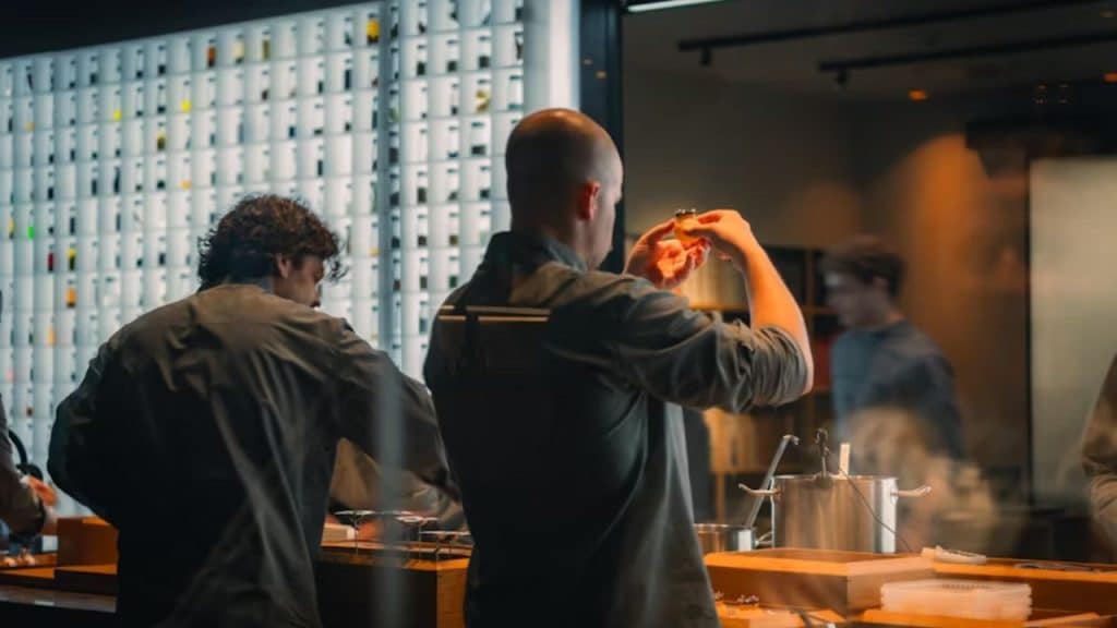 Group of men trying a guided whiskey tasting experience.