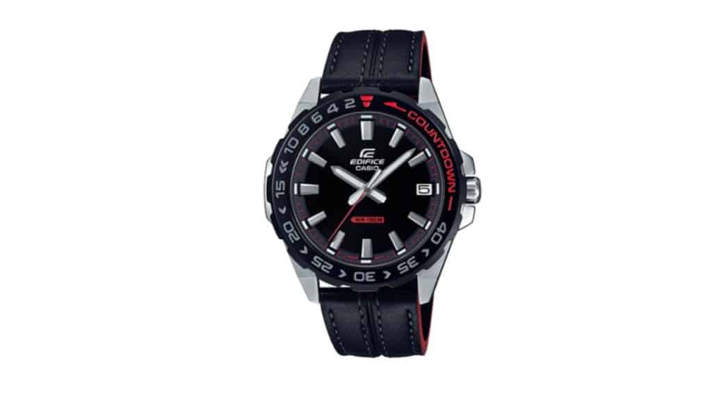 A photo of a Casio Edifice EFV-120DB on a white background.