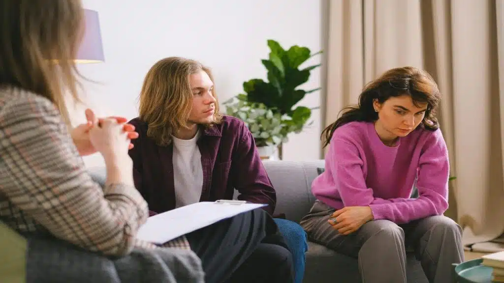Couple undergoing counseling