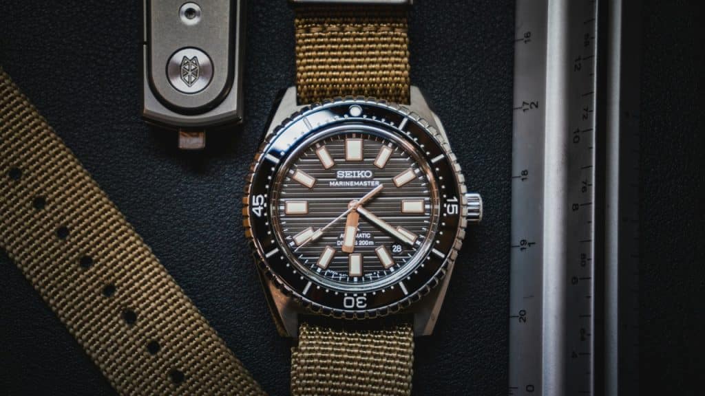 A close-up photo of a diver’s watch.