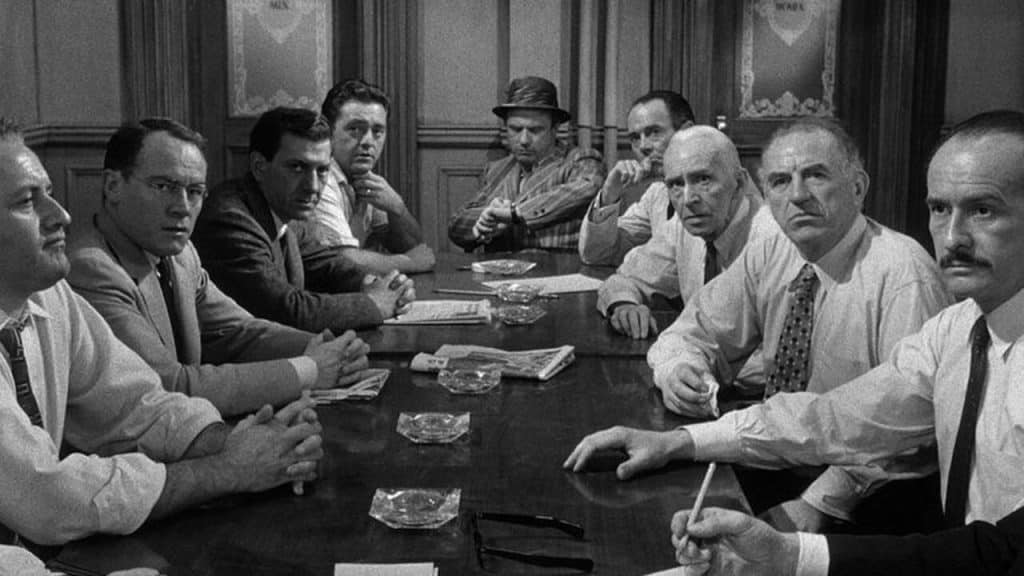 A still from the movie "12 Angry Men".