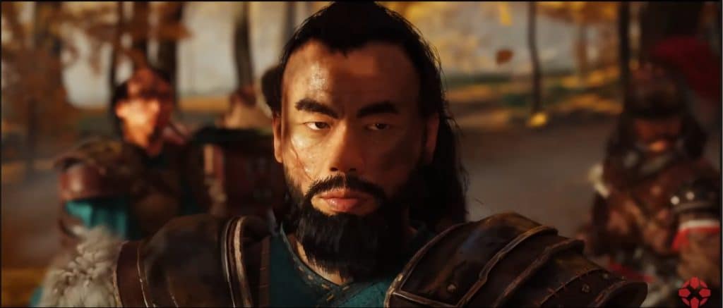 A picture of a character in the game ghost of tsushima