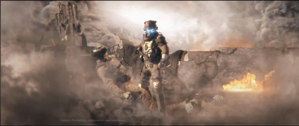 A picture of a scene in the game Titanfall 2