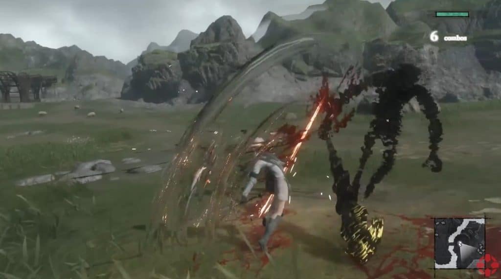 A picture of a fight in a game.