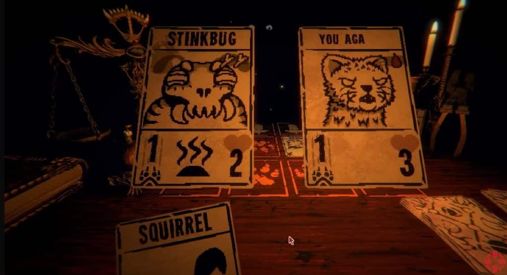 A picture of a game Inscryption.