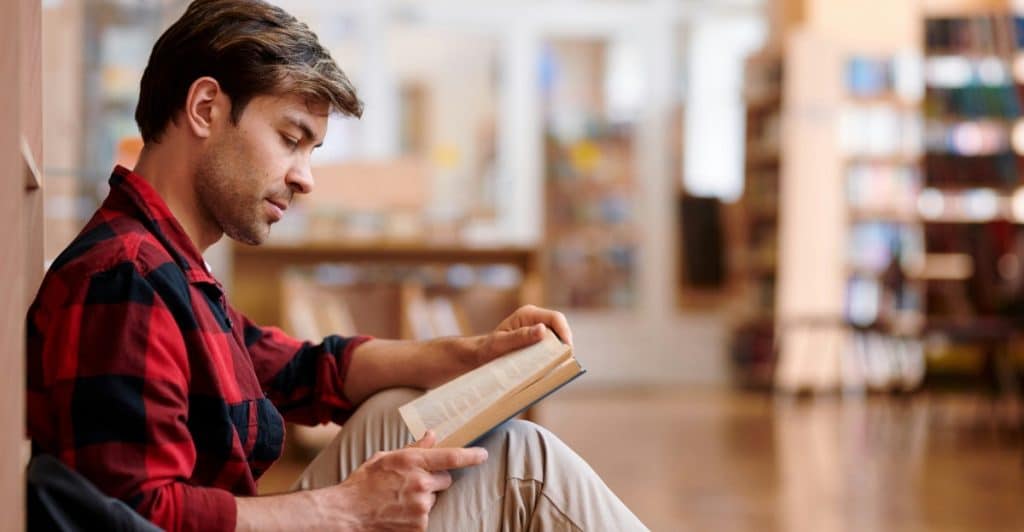 A man reading a book