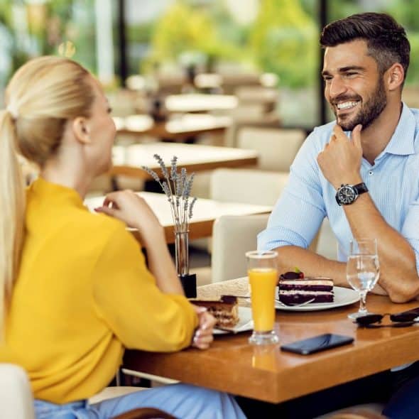 Man and woman dating