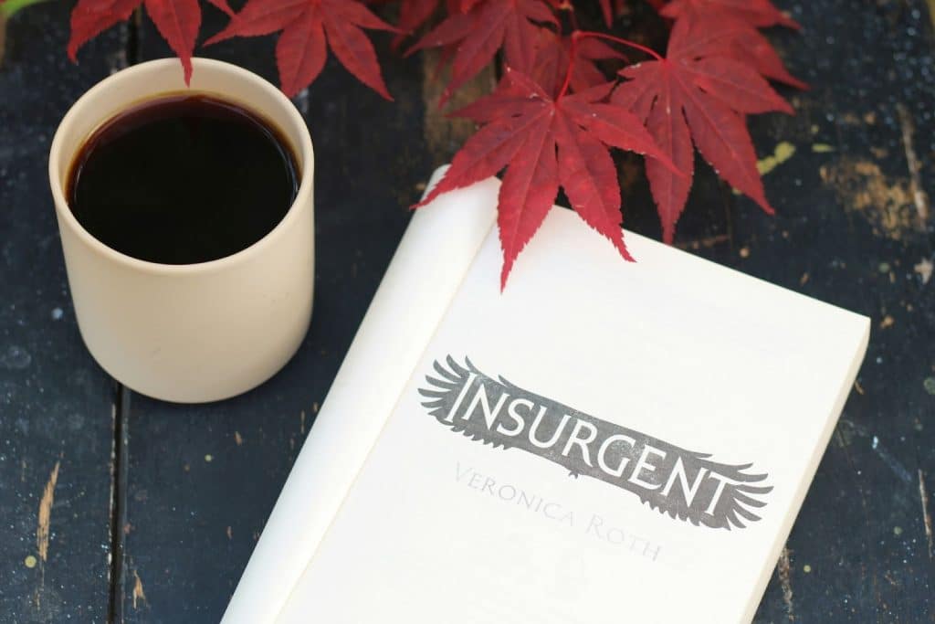 A picture of health/ life insurance and a coffee.