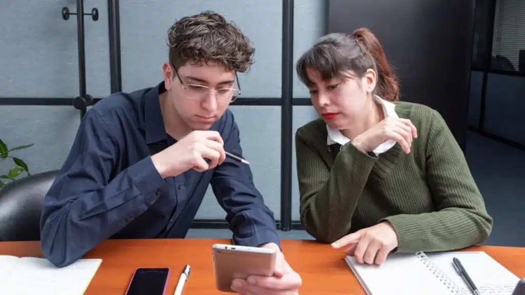 Couple setting financial boundaries to create transparency and avoid future conflict.