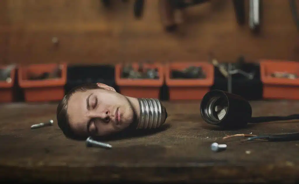 A picture of a representation of tiredness