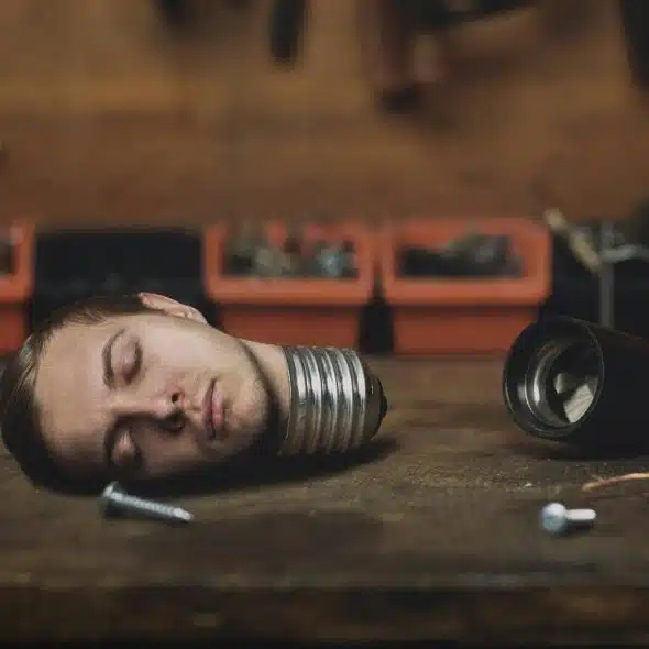 A picture of a representation of tiredness