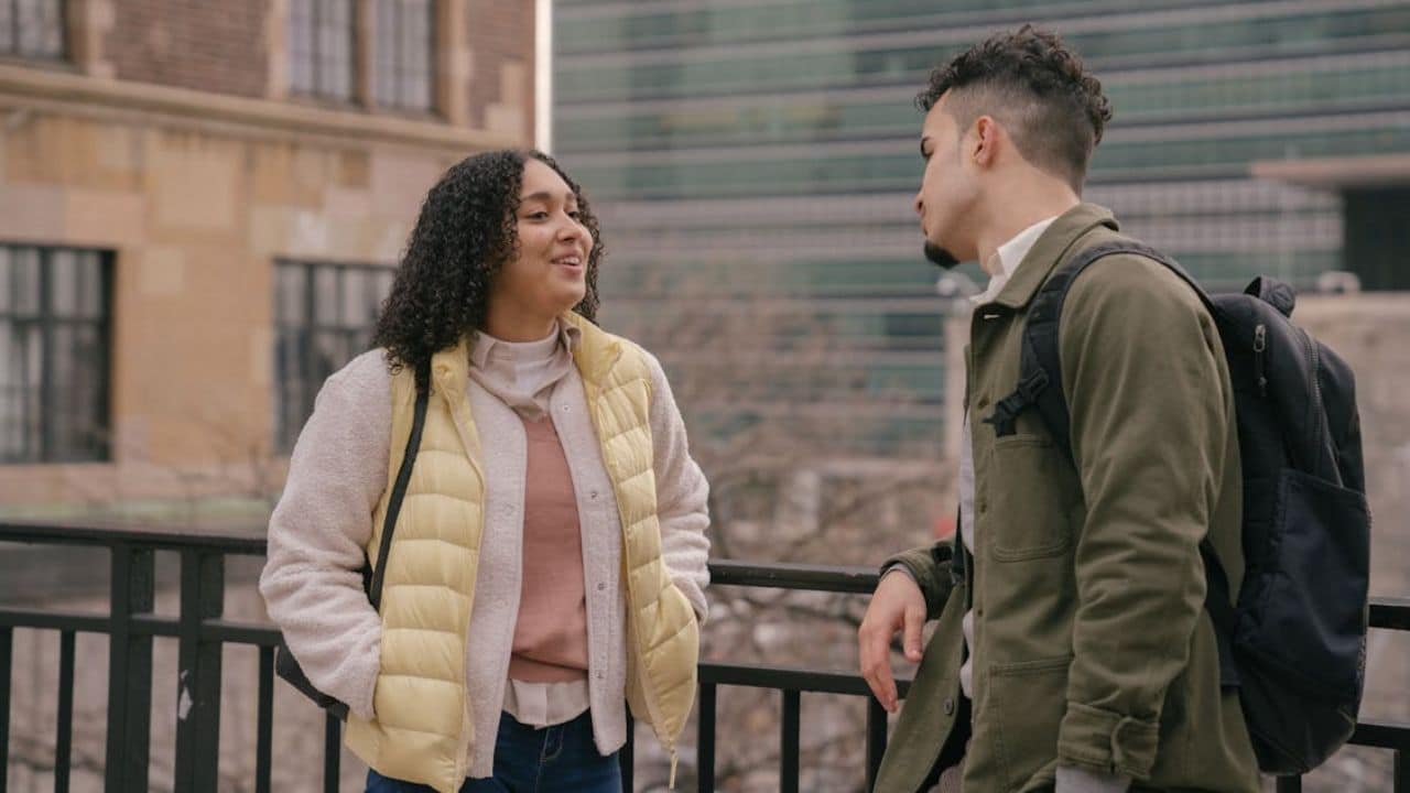 Man showing consistency by being reliably present in the relationship.