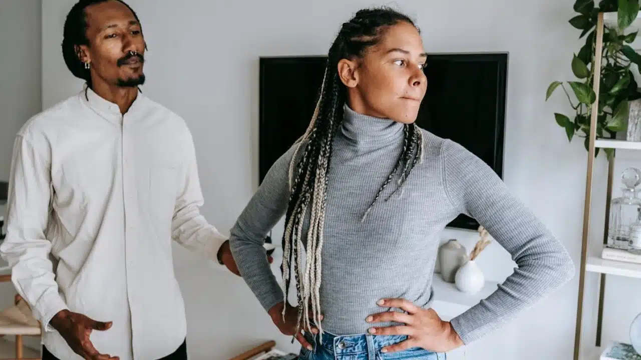 Man listening as his partner offers vague responses to straightforward questions.