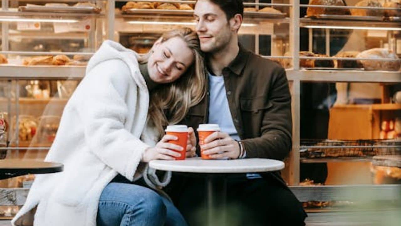 Man taking out his partner for a cup of coffee and enjoy time together.