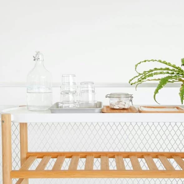 Drinking station in a minimalist home.
