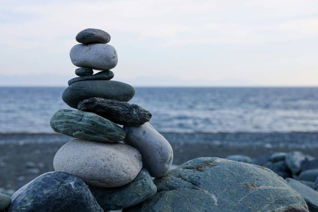 A picture of a balanced rock to represent “hormonal balance”