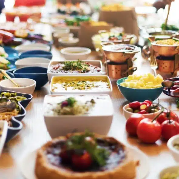 A picture of a food on the table