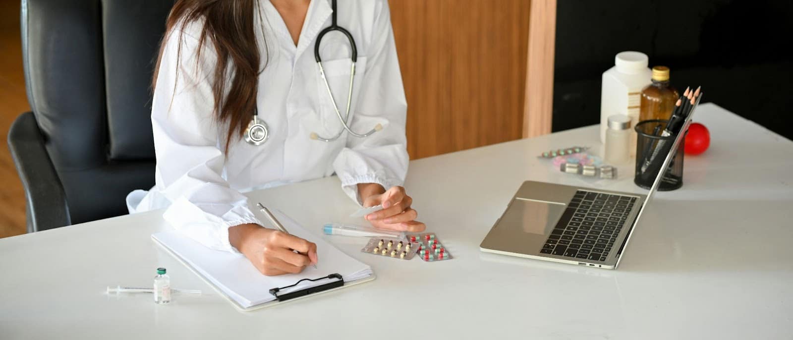 A female doctor.